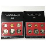 Vtg United States 1981 Proof Sets