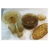 Amber Glass Serving Assortment