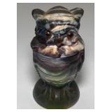 Vtg Imperial Slag Glass Owl Figurine 6.5 in
