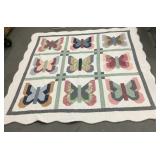 Cracker Barrel Pieced Butterflies Queen Quilt