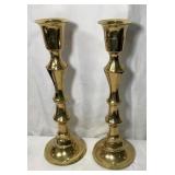 Pair Of Beautiful Brass Candlesticks 18 In