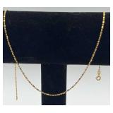 585 14k bead & bar necklace. 18"