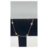 14kt Diamonique CZ bracelet. 9"