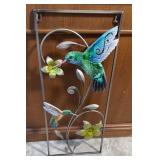 metal embossed garden wall decor hummingbirds and