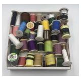 vintage sewing thread spools