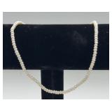 Single strand pearl necklace 17"