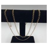 Vtg gold tone sterling silver twisted oval