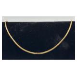 925 gold tone snake chain bracelet. 7"