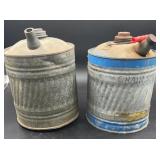 Vtg metal gas cans