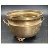Small decorative Brass type footed planter