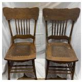 VTG pressback spindle dining chairs W/ seat