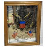 Framed American Revolution Bicentennial mirror