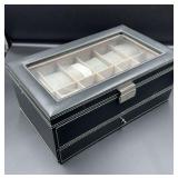 Faux leather watch display case. 13ï¿½x8ï¿½