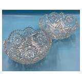 Cut glass bowls. 8ï¿½
