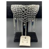 Chainmail statement bib necklace & ball