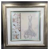 Decorative framed wedding dress print. 20ï¿½x20ï¿½