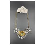 statement necklace with matching dangle earrings