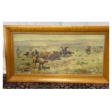 The Round-Up" (1913) print by  Charles Marion