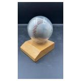 Autographed Baseball in Display Case  Signatures