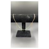 Vtg gold tone dainty station necklace. 24"