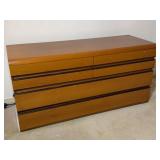 MCM 6 drawer wood dresser. 55'x20'x27'