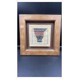framed architectural Corinthian column wall art.