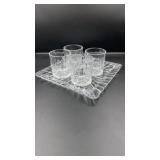 Vtg cut glassware set