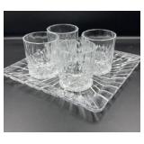 Vtg cut glassware set