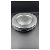silver charger plates 13". (8)