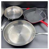 Belgique 12' , 10' SS pans & Ernesto cast iron