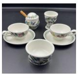 VTG Portmeirion Botanic Garden teacups, saucers