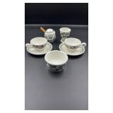 VTG Portmeirion Botanic Garden teacups, saucers &