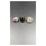 Handmade Murano glass rings. Size 7, 7.5, 8