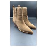 Harlow 1960 Suede Western Ankle Boots. Size 9