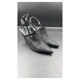 Nine West Vachya black net wedges. Size 9