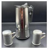 stainless steel stovetop Moka pot & S&P