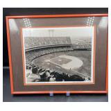 Framed photograph of Memorial Stadium Opening day