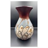 decorative ceramic fish pattern vase. 12"