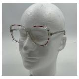 Vintage Diplomat Debra Clear Frame Eyeglasses.