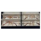 Vintage Style Metal Eyeglass Frames w/ Tortoise