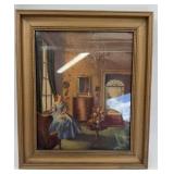 Framed Allan Forbes Interior Scene Print