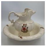 Vintage Ceramic Wash Basin & Pitcher