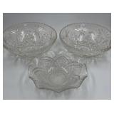 Pressed Glass Serving Bowls