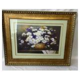 Framed Floral Still Life Print ï¿½ Daisies &