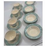 Homer Laughlin Cavalier footed cup, saucer,