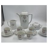 Vintage Floral Porcelain Coffee Service Set ï¿½