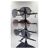 Foster Grant Aviator Sunglasses ï¿½ Black/Gold,