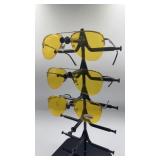 Vintage Yellow Lens Aviator-Style Driving Glasses