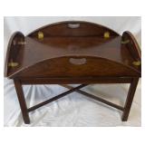 Mahogany Butlerï¿½s Tray Coffee Table with Brass