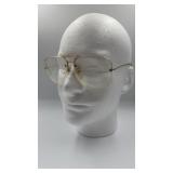 Safilo Vintage Gold-Tone Aviator Eyeglasses